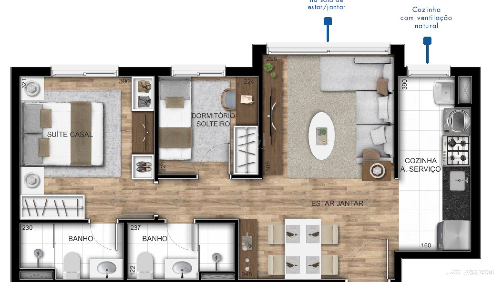 Apartamento à venda com 2 quartos, 52m² - Foto 5